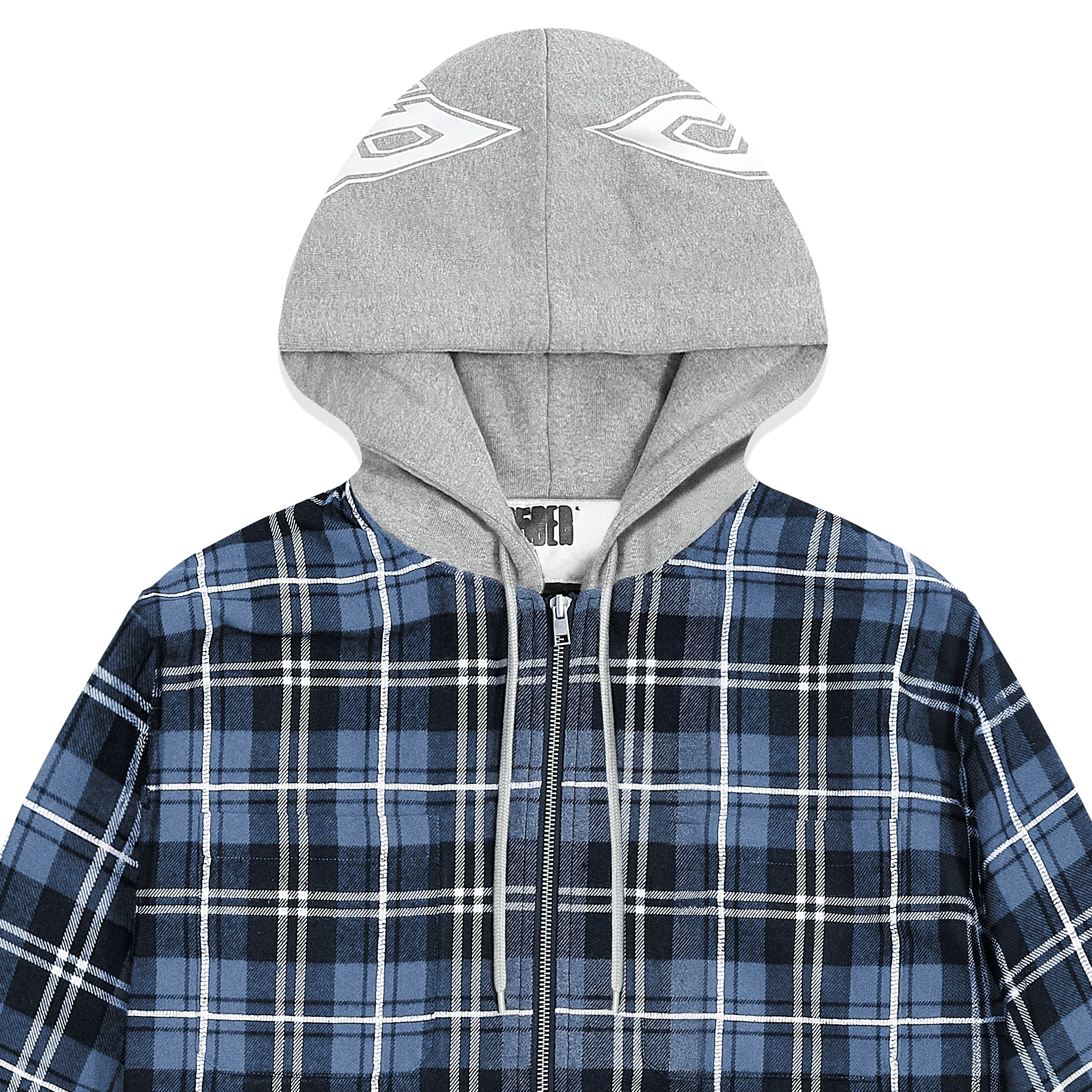 HOODED ZIP FLANNEL SHIRT JACKET - Image 3