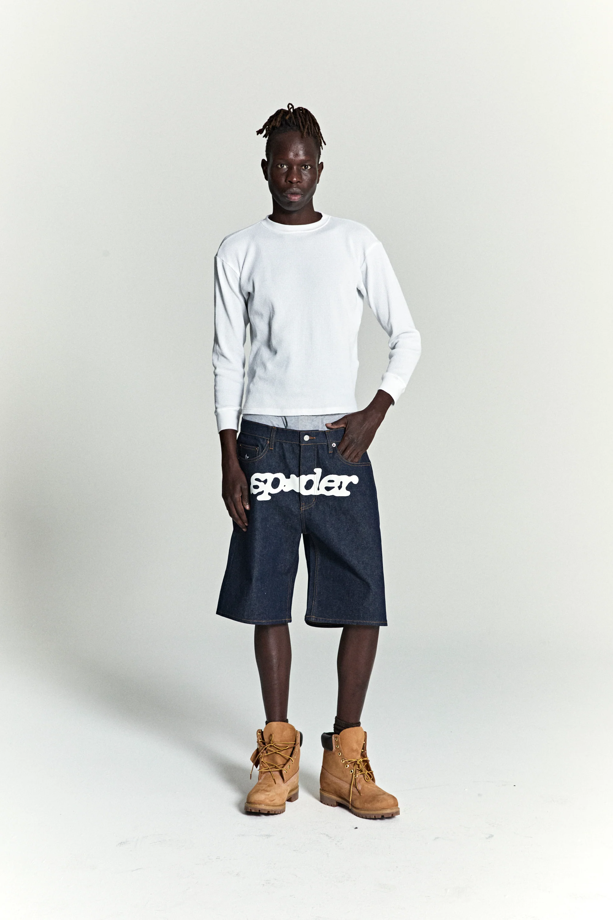 V3 LOGO DENIM SHORT - Image 3