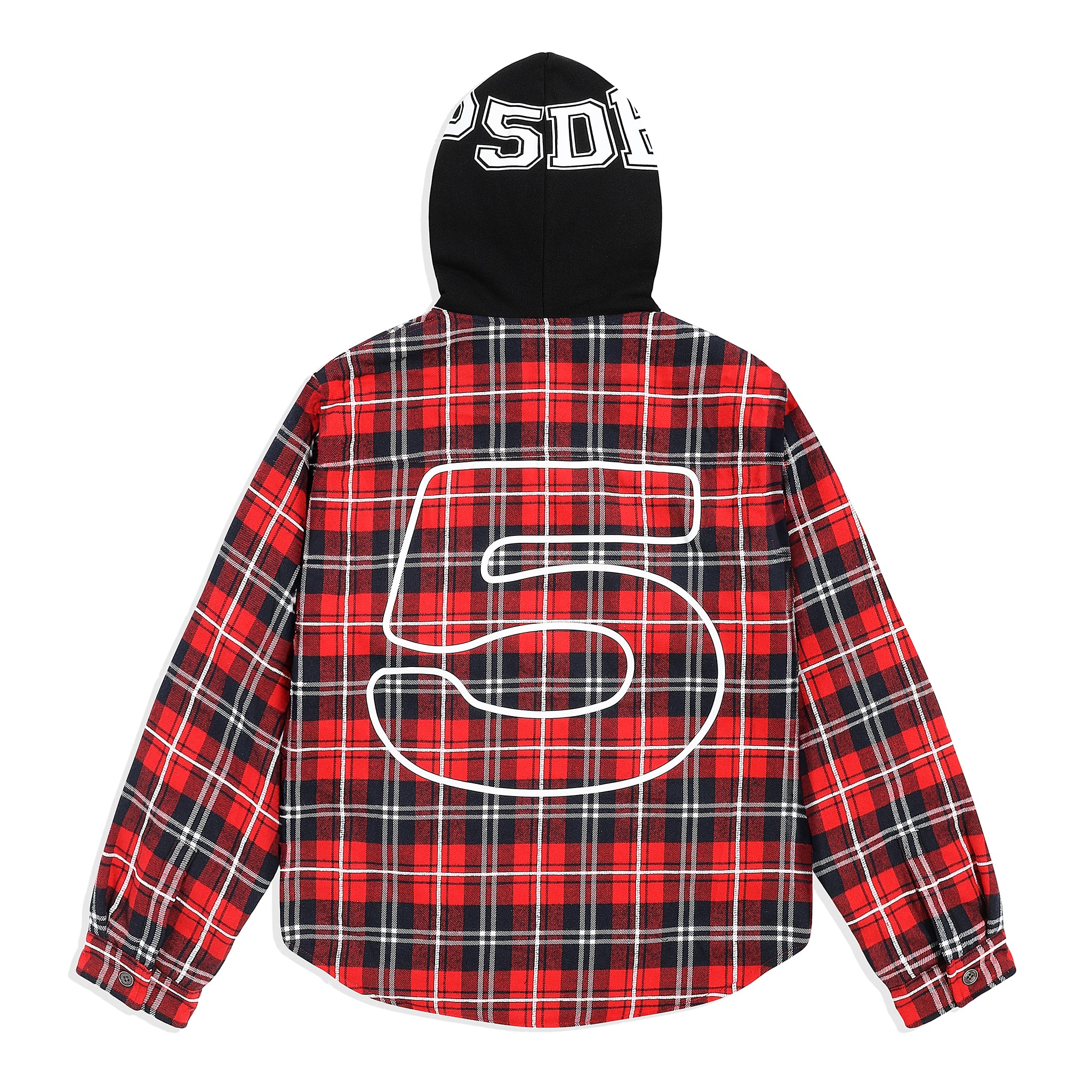 HOODED ZIP FLANNEL SHIRT JACKET - Image 2