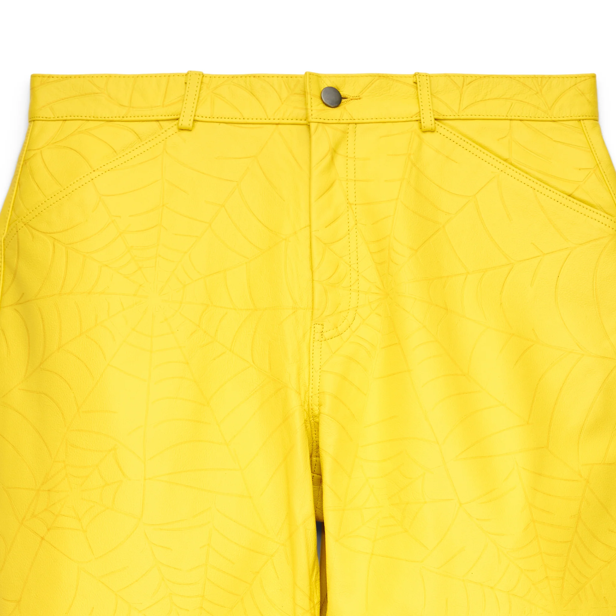 DEBOSSED WEB LEATHER PANT - Image 3