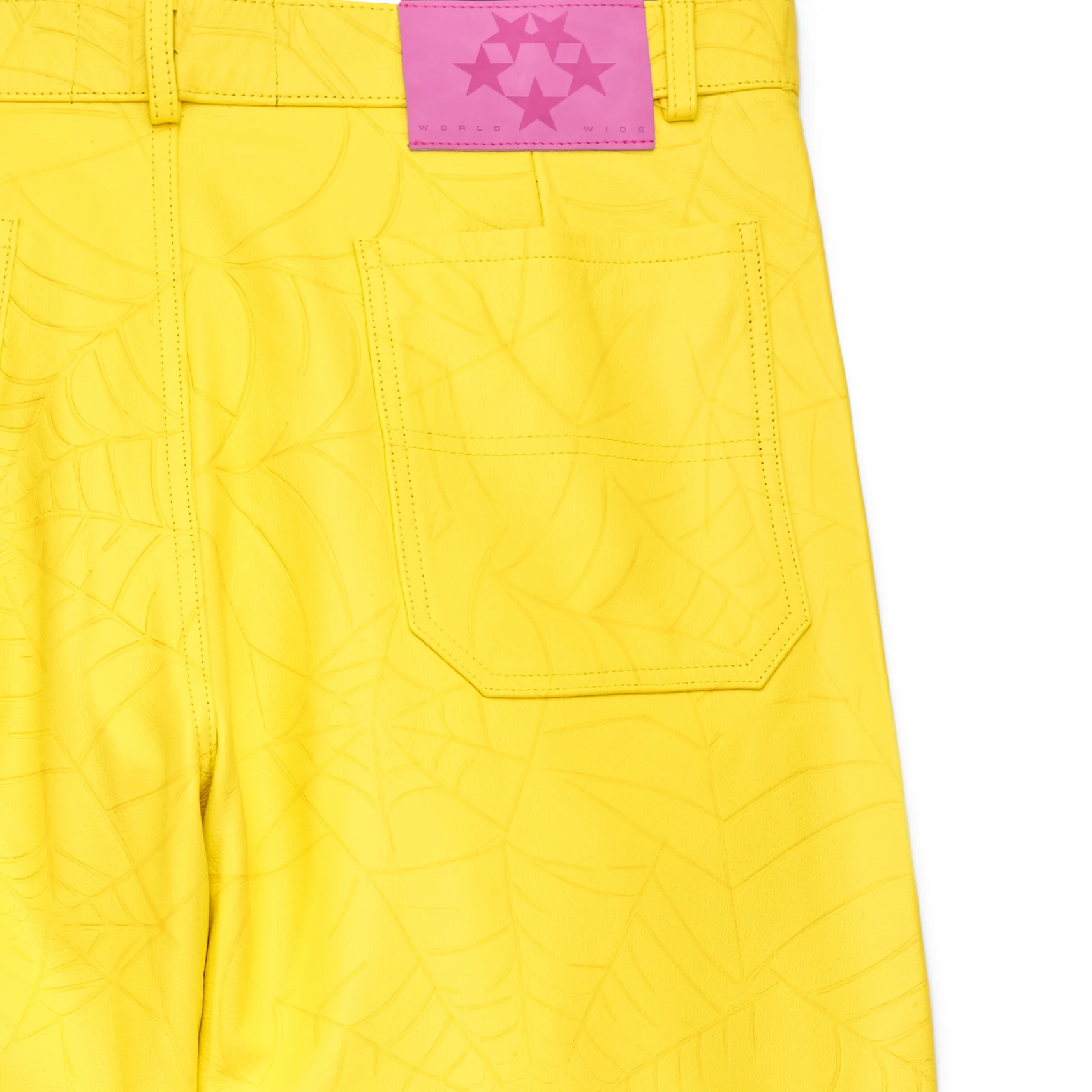 DEBOSSED WEB LEATHER PANT - Image 4