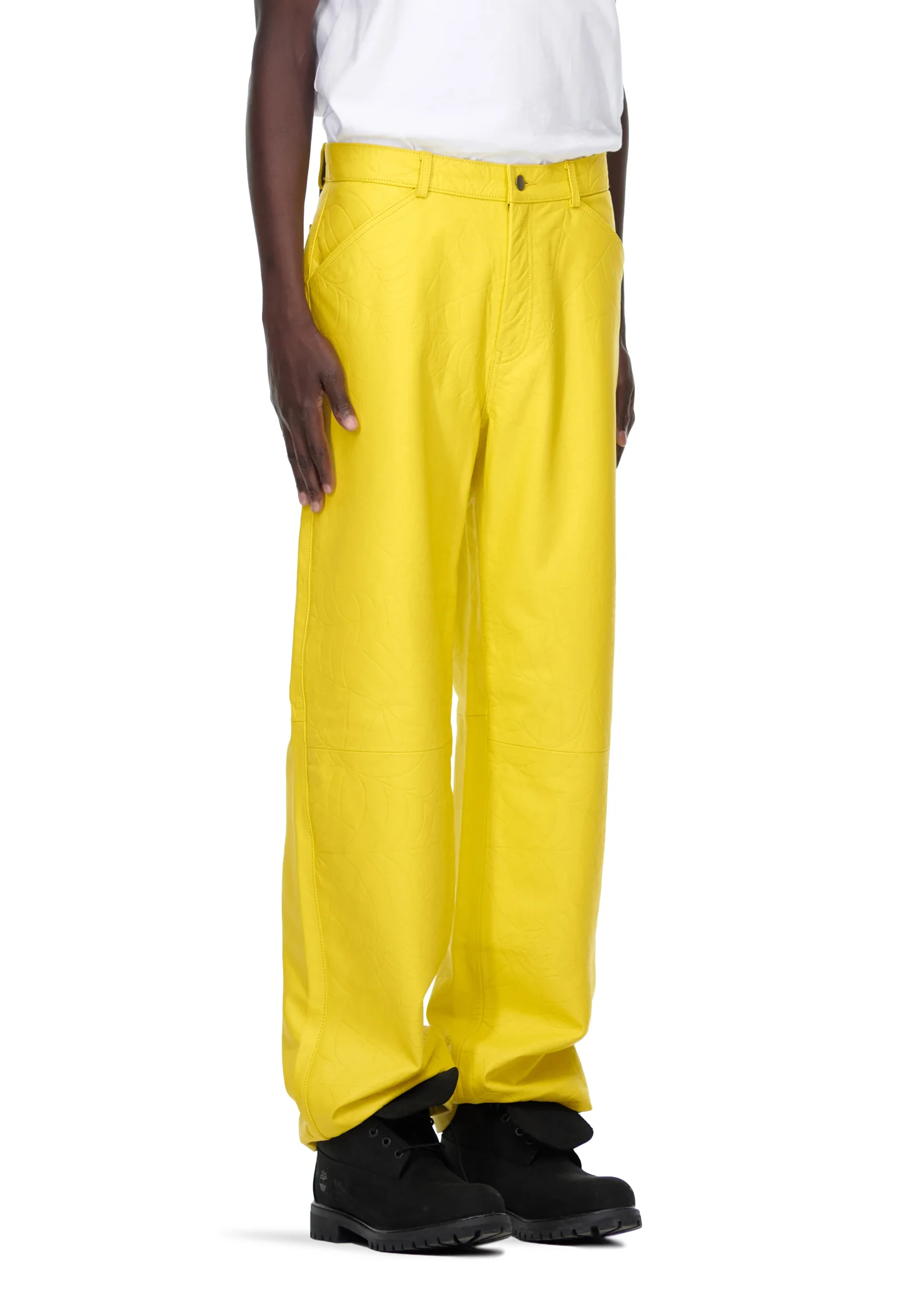 DEBOSSED WEB LEATHER PANT - Image 7