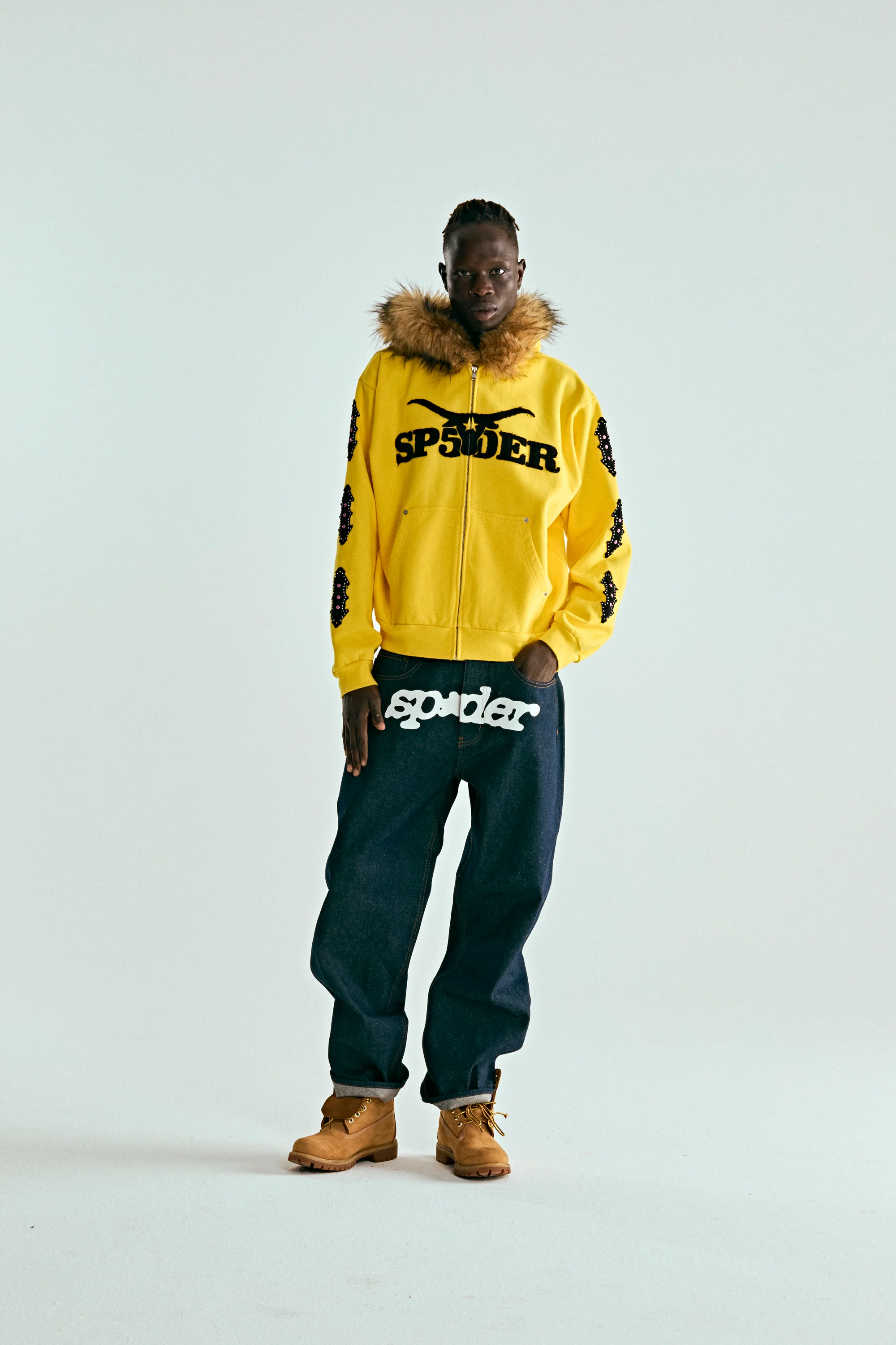 FUR HOODED ZIP UP SWEATSHIRT - Image 5