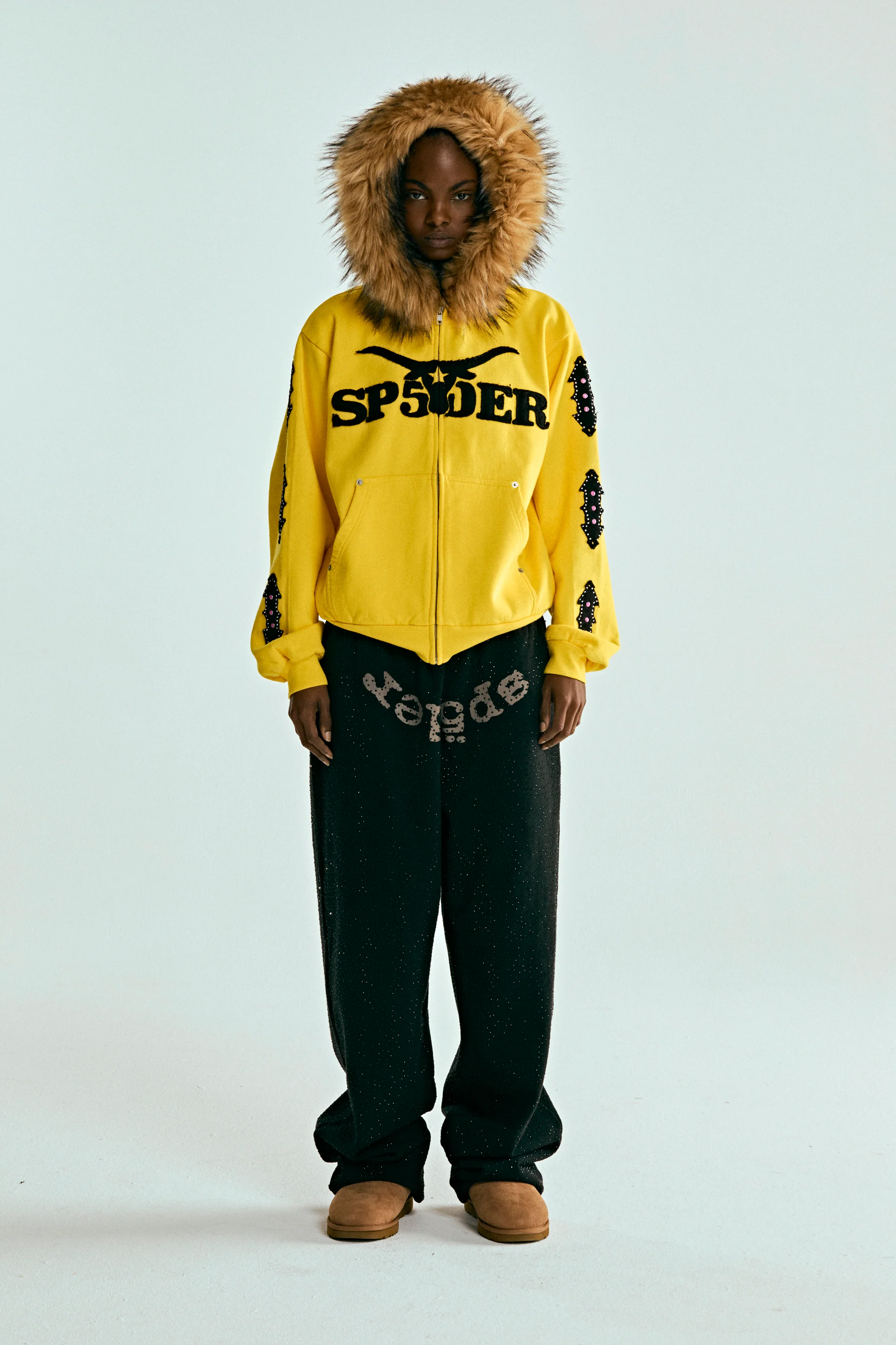 FUR HOODED ZIP UP SWEATSHIRT - Image 8